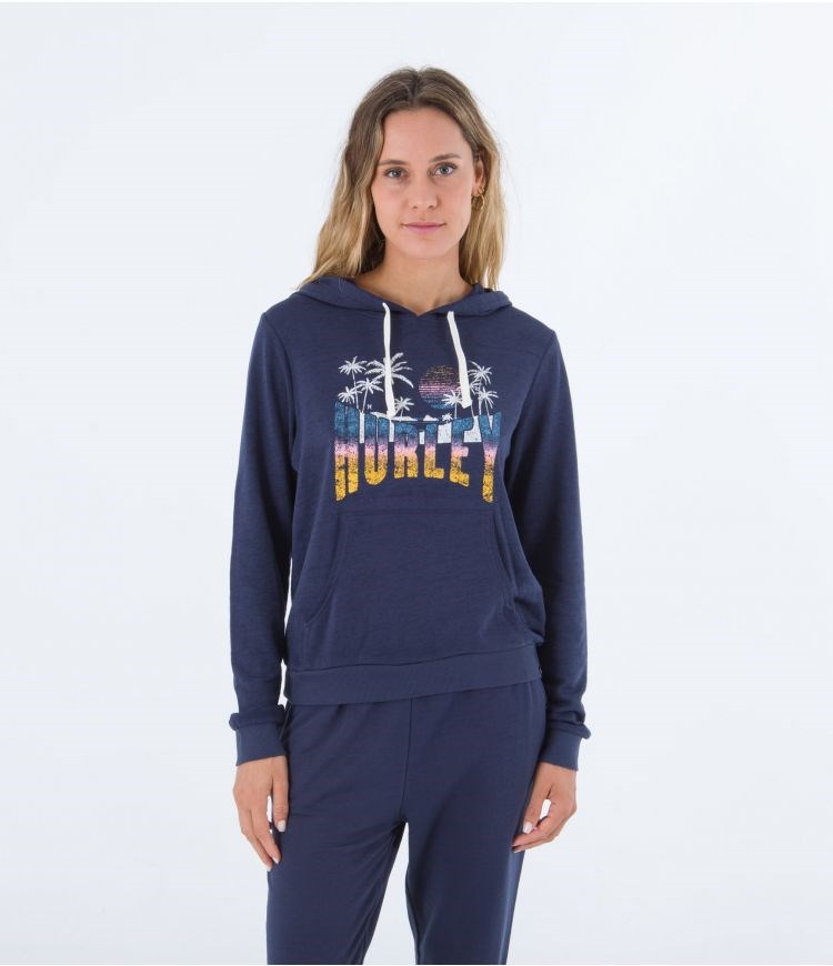 Hurley Hoodie Delilah Burnout Perfect Indigo | 04EPJBWXY