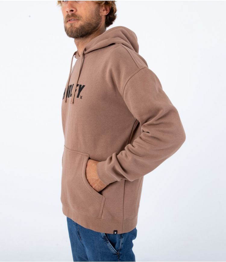 Hurley Hoodie Fastlane Solid Taupe Haze | 73NFDSIXR