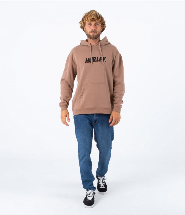 Hurley Hoodie Fastlane Solid Taupe Haze | 73NFDSIXR