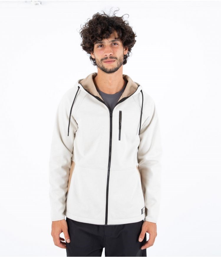 Hurley Hoodie Full Zip Wilder Heat Bone | 82DEPKNOT