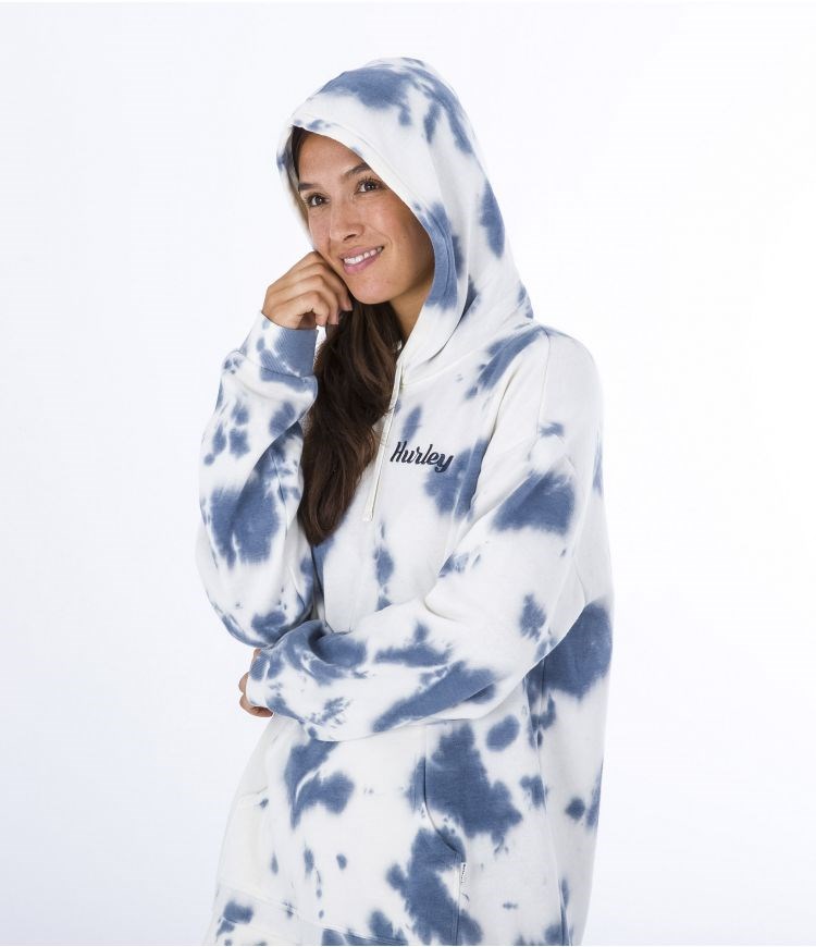 Hurley Hoodie Helan Weiß Blau | 67DHMRWJC