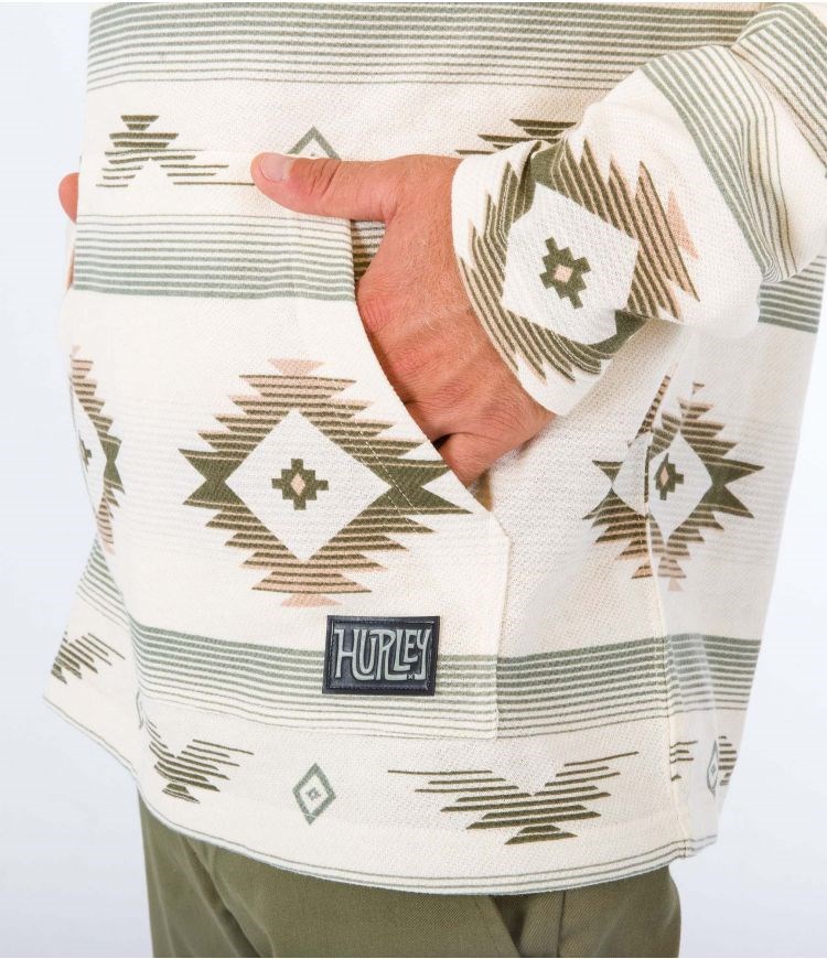 Hurley Hoodie Mofern Surf Poncho Barely Bone | 17LNOSTQU