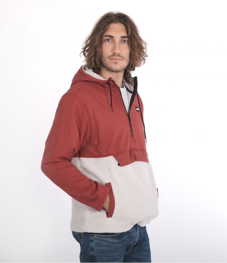 Hurley Hudson Burrrito Anorak Sweatshirts And Hoodies Redstone | 06ULFNQSA
