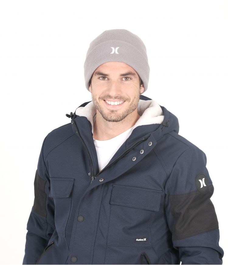 Hurley Icon Cuff Beanie Grau | 80KBUAGOY