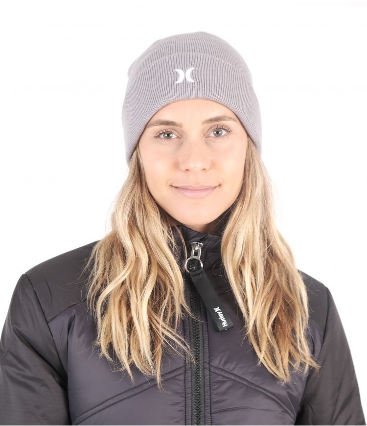 Hurley Icon Cuff Beanie Grau | 80KBUAGOY