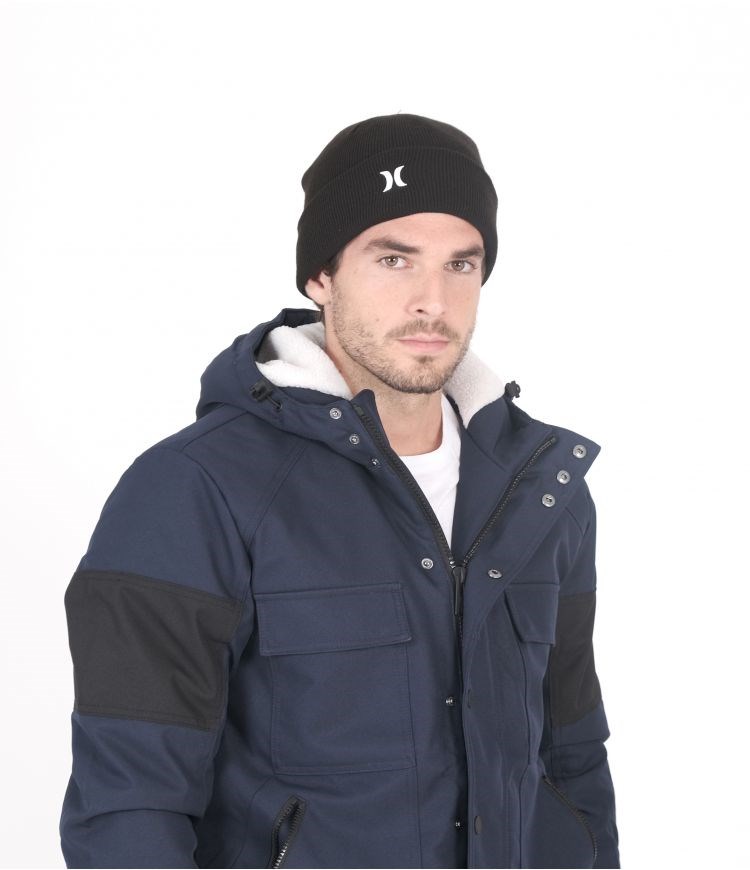 Hurley Icon Cuff Beanie Schwarz | 07HLRQMZI