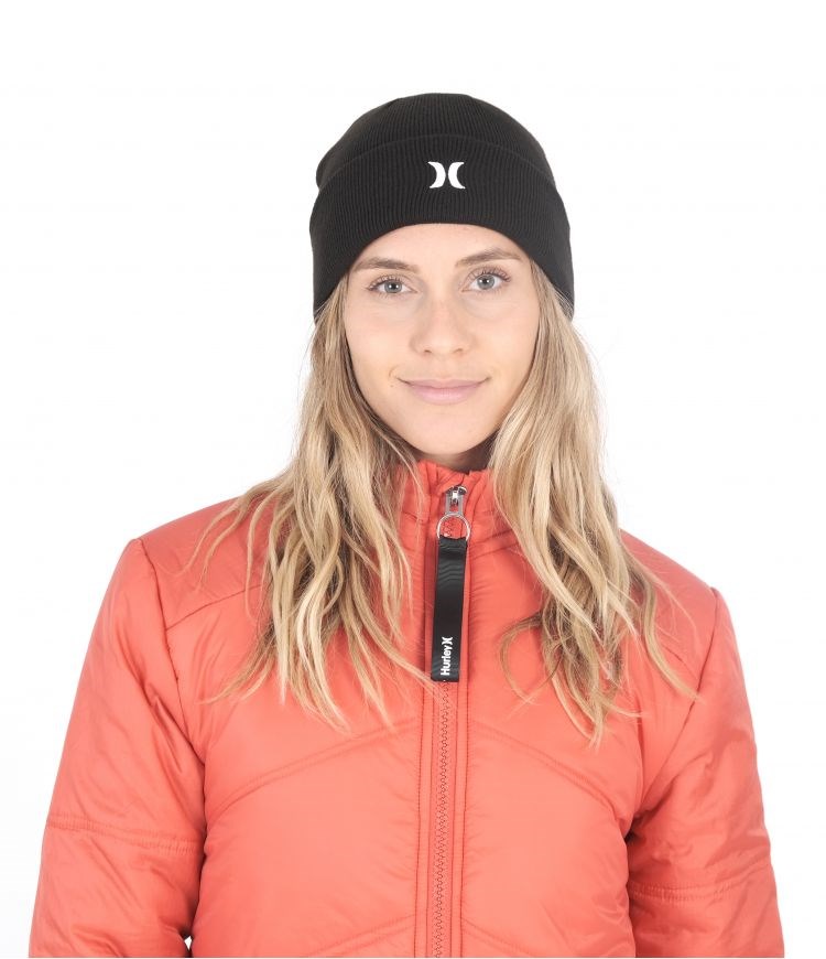 Hurley Icon Cuff Beanie Schwarz | 07HLRQMZI