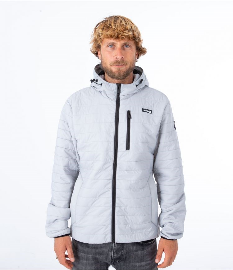 Hurley Jacket Packable Balsam Hellgrau | 41JAFWUVT