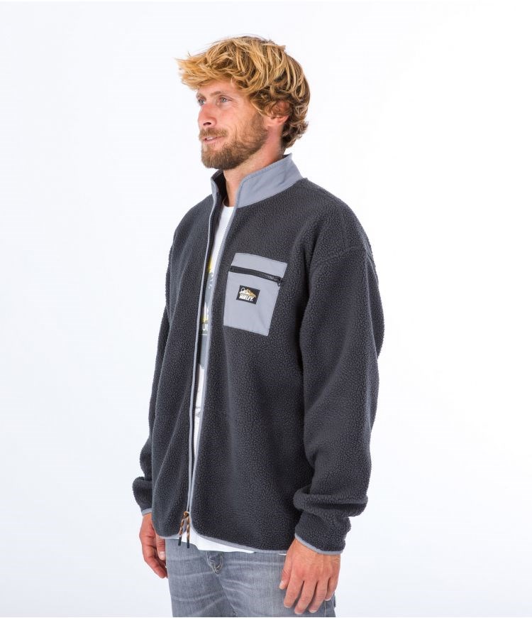 Hurley Jacket Sherpa Boulder Burrito Grau | 89JIPGWBK