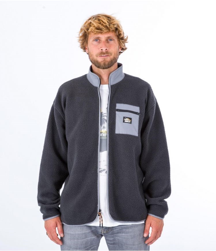 Hurley Jacket Sherpa Boulder Burrito Grau | 89JIPGWBK