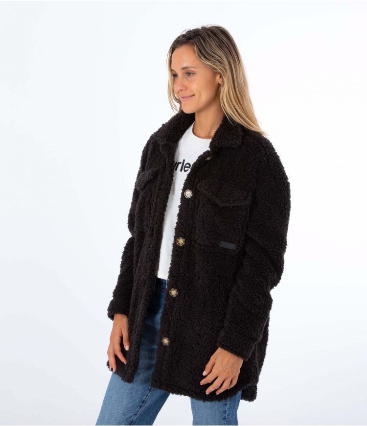 Hurley Jacket Sherpa Schwarz | 64LCRHMSD
