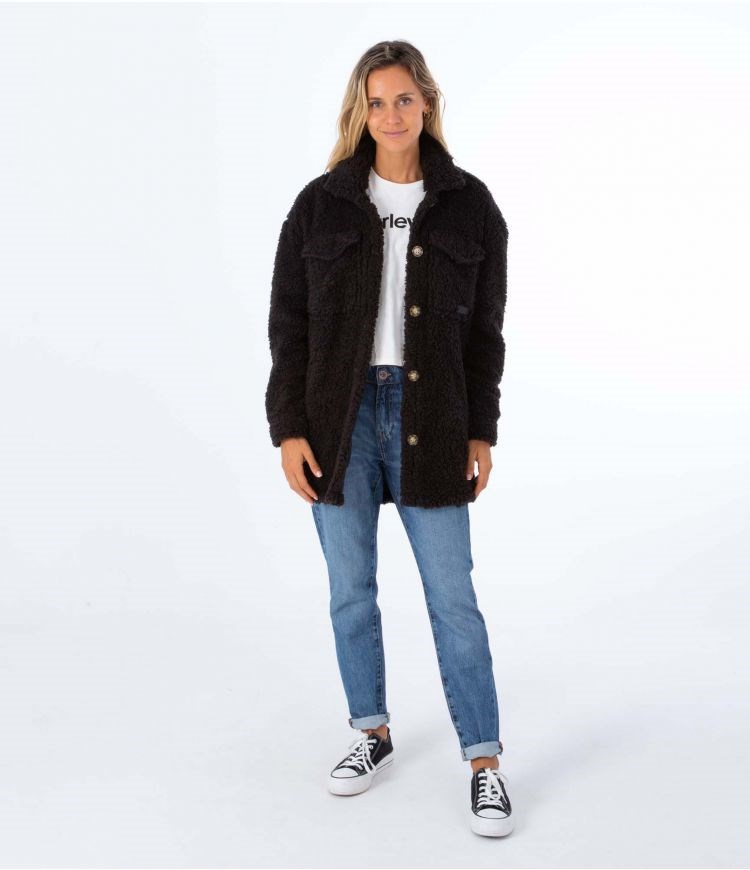 Hurley Jacket Sherpa Schwarz | 64LCRHMSD