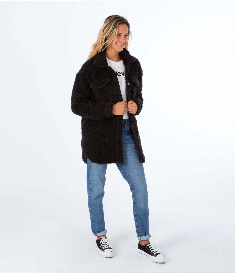 Hurley Jacket Sherpa Schwarz | 64LCRHMSD