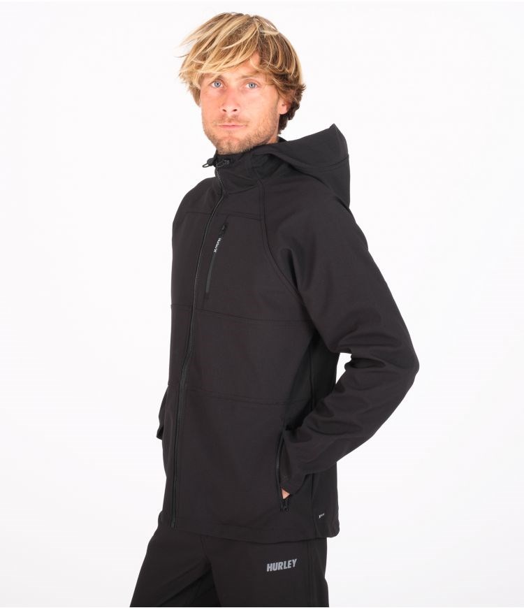 Hurley Jacket With Zip Heat Elite Schwarz | 75AZLFVCN