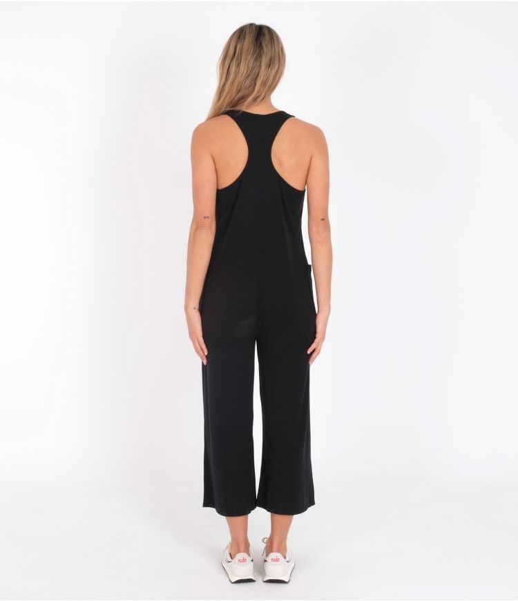Hurley Jumpsuit Straps Cropped Caviar | 07DNGEARI