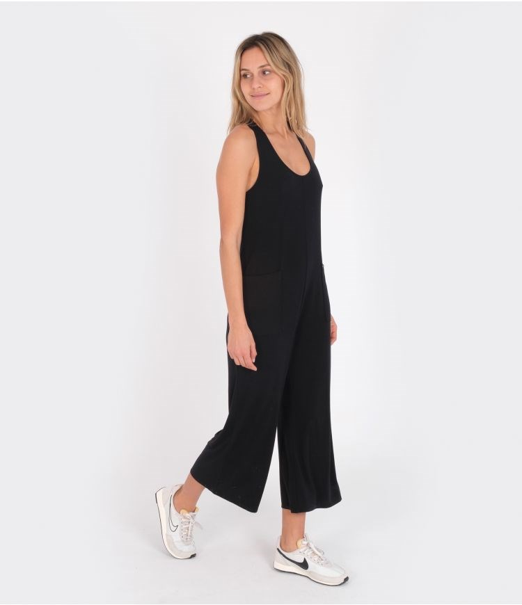 Hurley Jumpsuit Straps Cropped Caviar | 07DNGEARI
