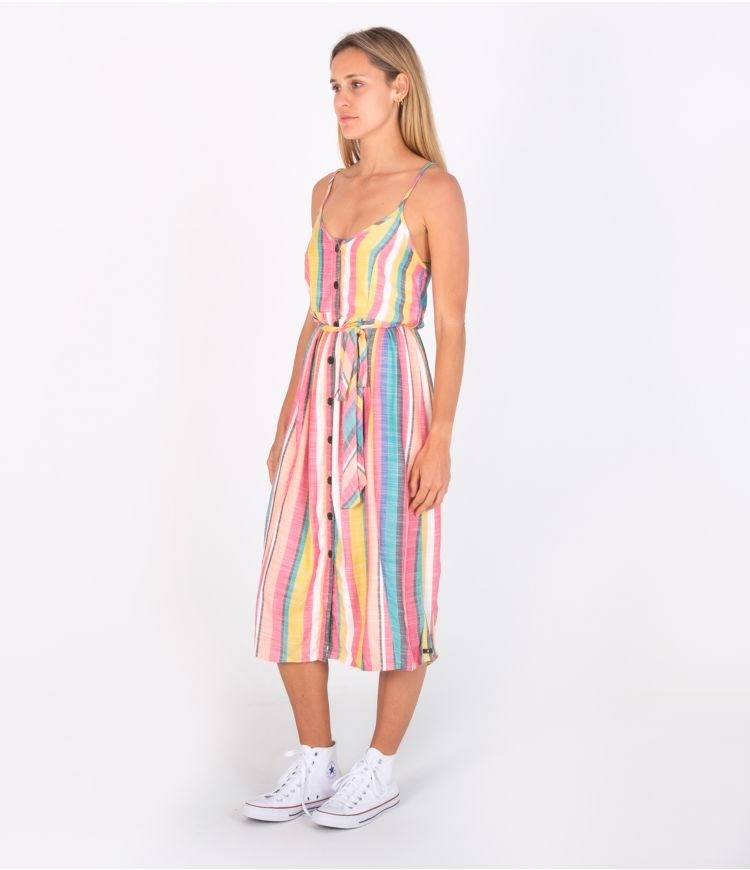 Hurley Kleider Baggy Sara Midi Streifen | 26QXHWZRG