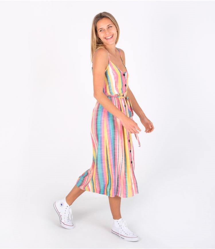 Hurley Kleider Baggy Sara Midi Streifen | 26QXHWZRG