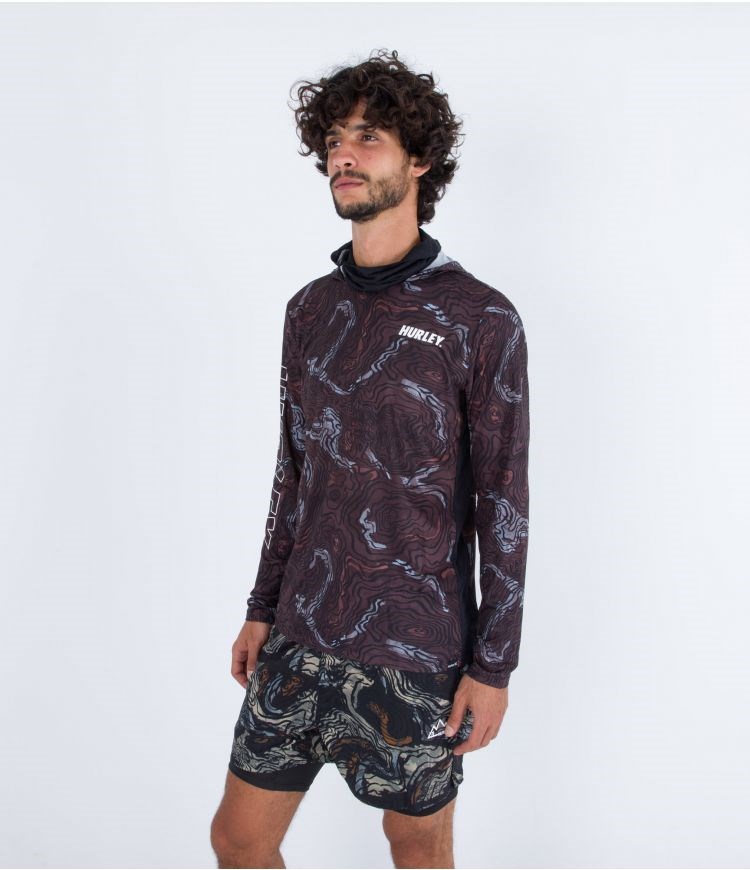 Hurley Lycra Long Sleeve H2o-dri Atticus Moab Upf Schwarz | 59YITXJWC
