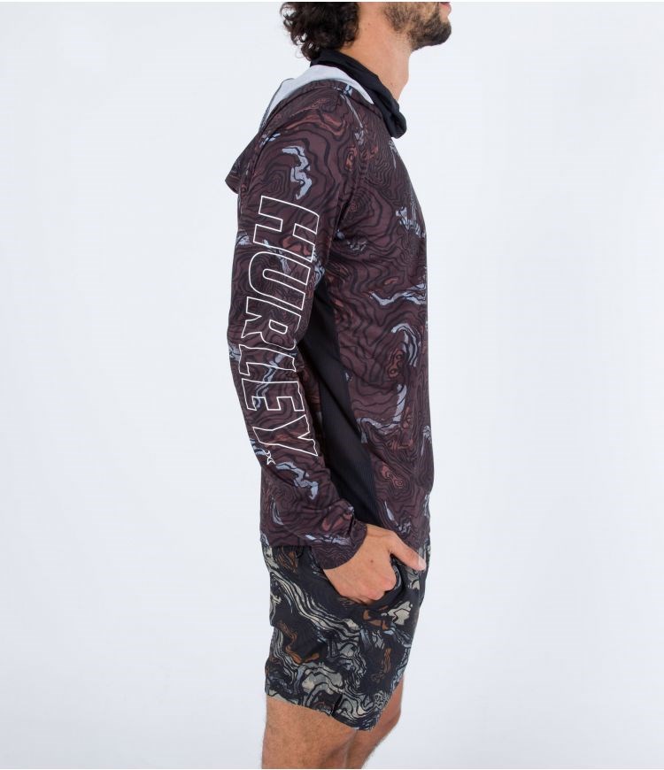 Hurley Lycra Long Sleeve H2o-dri Atticus Moab Upf Schwarz | 59YITXJWC
