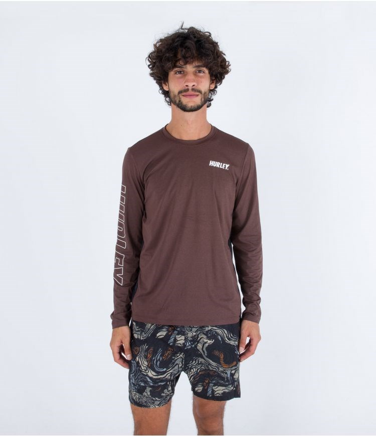 Hurley Lycra Long Sleeve H2o-dri Easton Fastlane Upf Zion Rust | 15GAHTYWX