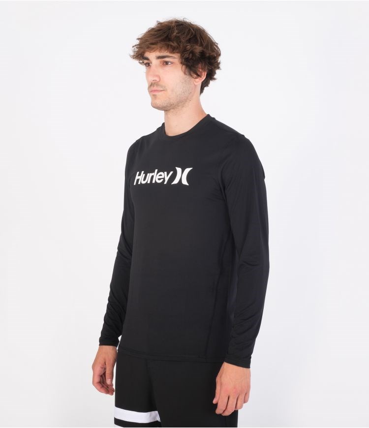 Hurley Lycra Long Sleeve Oao Surf Schwarz | 75CQHEWFD