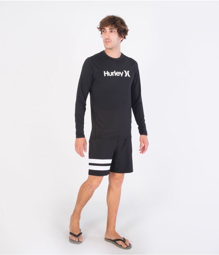 Hurley Lycra Long Sleeve Oao Surf Schwarz | 75CQHEWFD