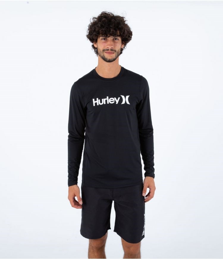 Hurley Lycra Long Sleeve Oao Surf Schwarz | 75CQHEWFD