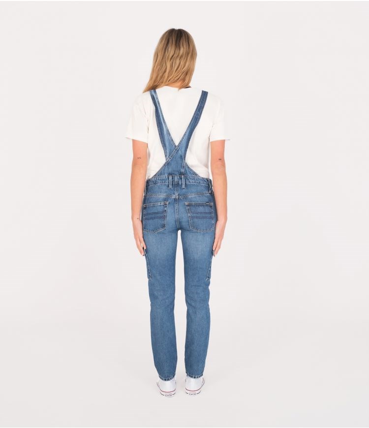 Hurley Oceancare Denim Dungaree Bottoms Blau | 19FEKYLNJ