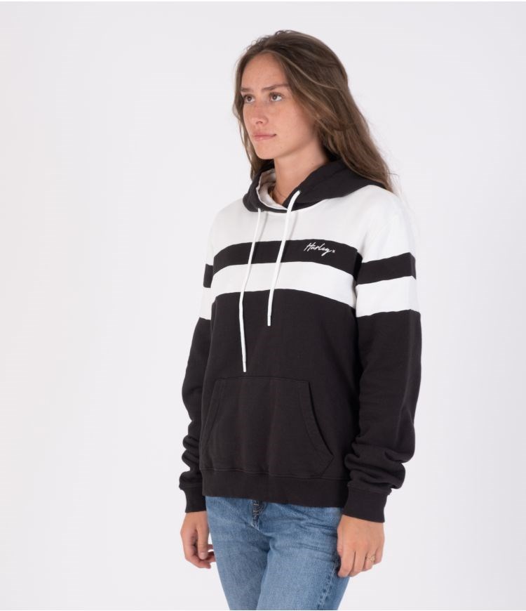 Hurley Oceancare Washed College Pullover Schwarz | 51ZIDMPQJ