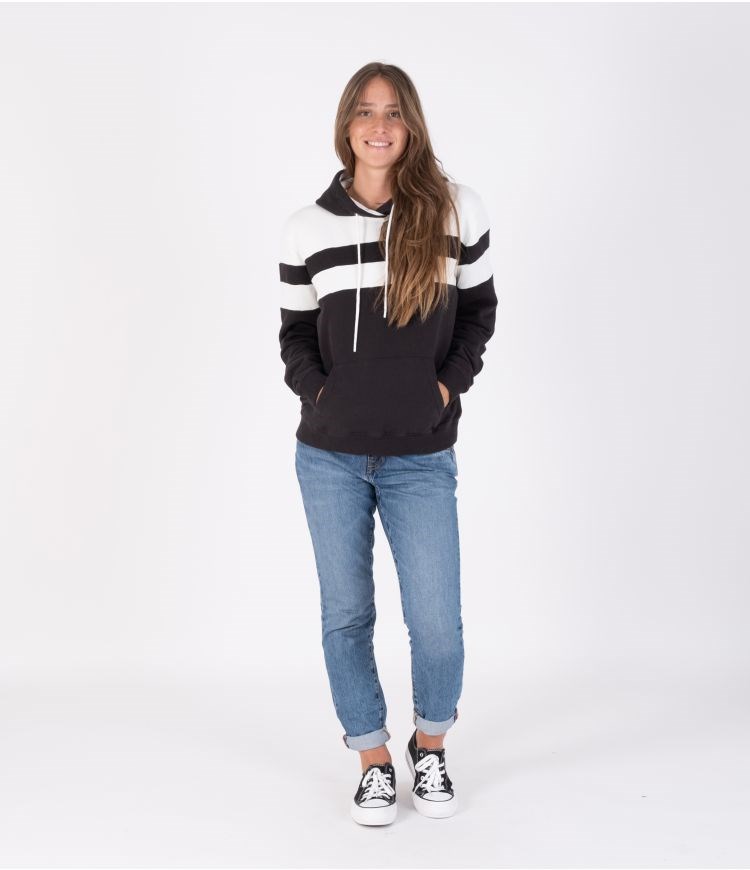 Hurley Oceancare Washed College Pullover Schwarz | 51ZIDMPQJ