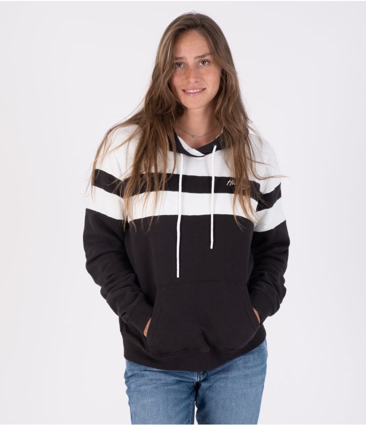 Hurley Oceancare Washed College Pullover Schwarz | 51ZIDMPQJ