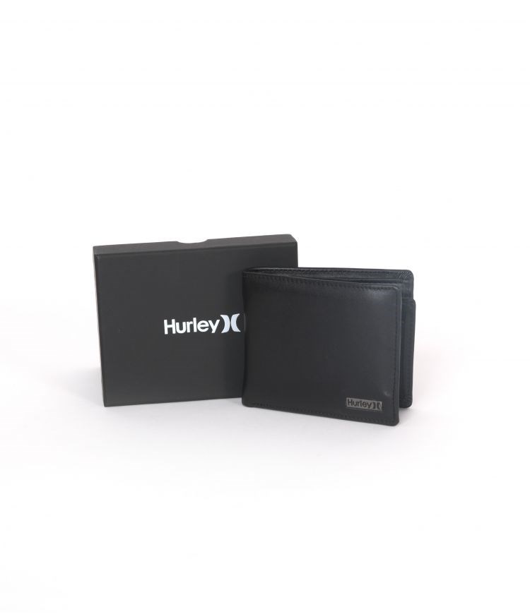 Hurley One & Only Leder Wallet Schwarz | 43IBKSXON
