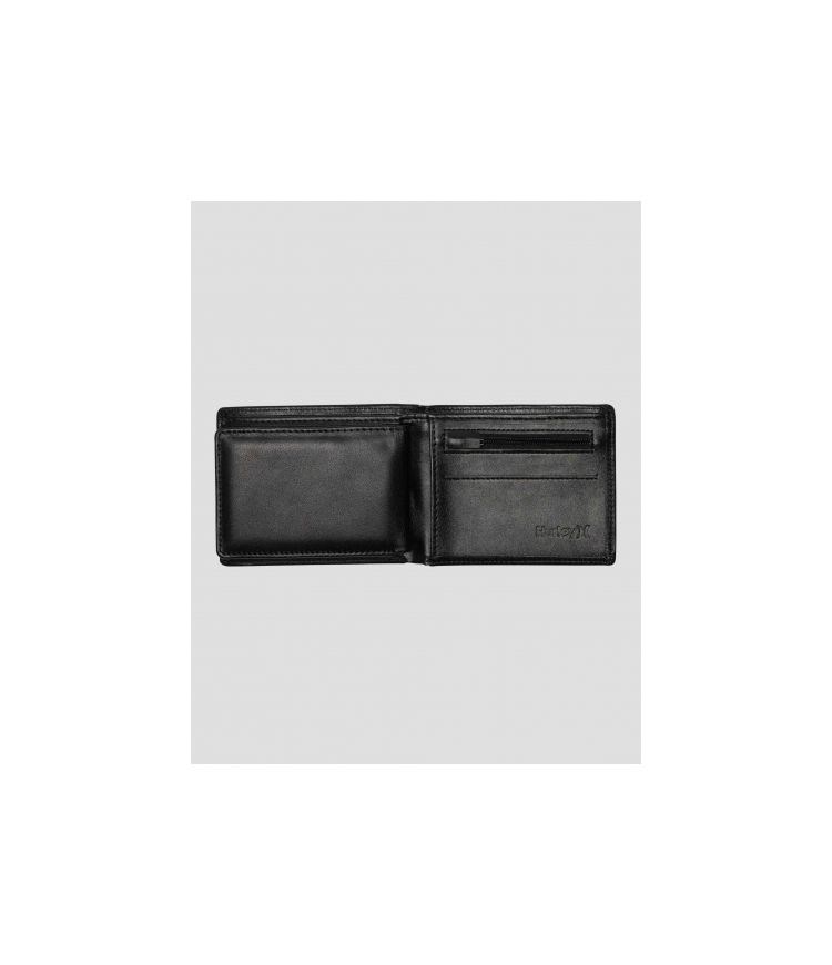 Hurley One & Only Leder Wallet Schwarz | 43IBKSXON