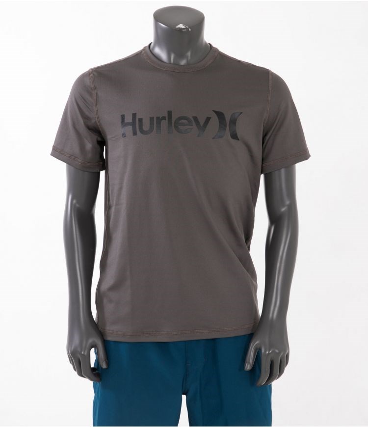 Hurley One & Only Rashguard S/S - Boys - Kids\' Surf Tops Grau | 65GVHWEXP