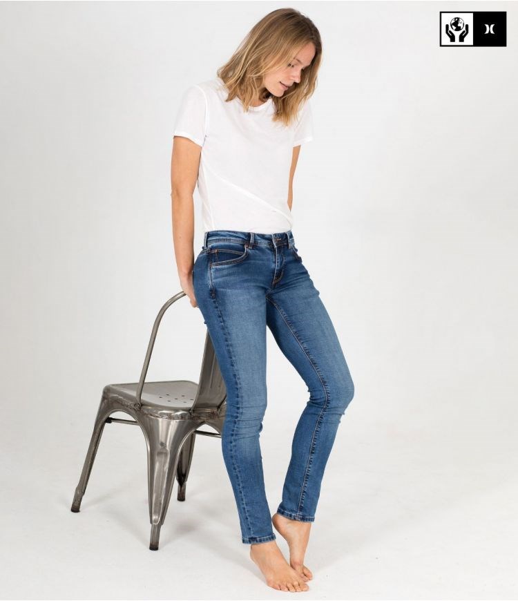 Hurley Pam Slim Oceancare Denim Pant Bottoms Denim Wp3 | 57KGTZQUE