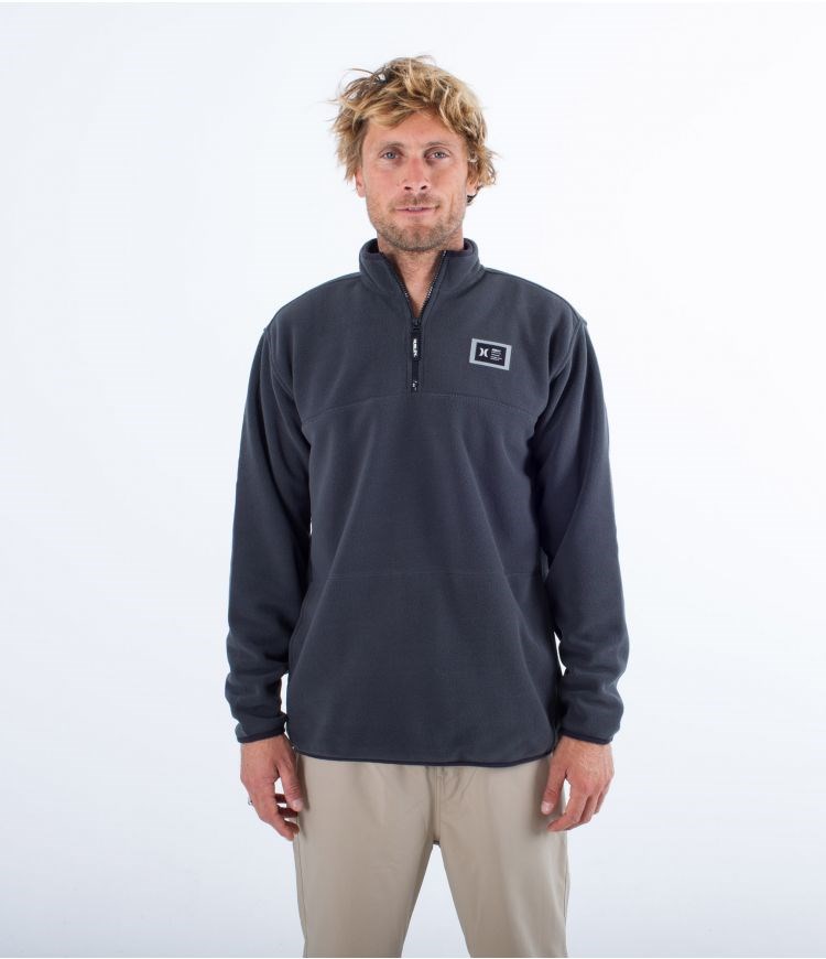 Hurley Polar 1/4 Zip Mesa Windchill Grau | 19FWYKCVP