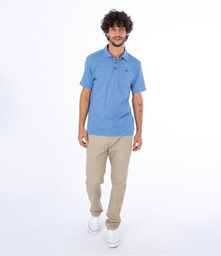 Hurley Polo Kurzes Sleeve Ace Vista Blau | 16YEATCIP