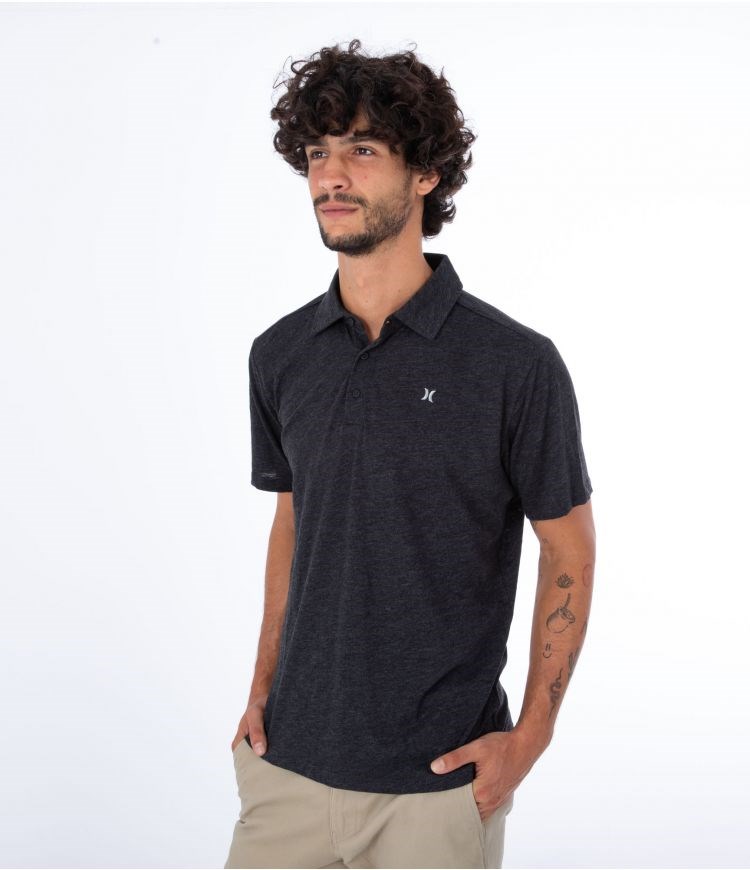 Hurley Polo Kurzes Sleeve Ace Vista Schwarz | 94CEQXPMT