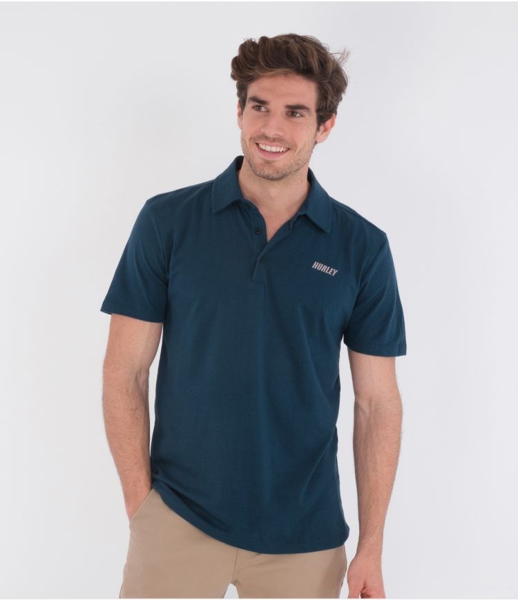 Hurley Polo Kurzes Sleeve H20-dri Ace Night Shadow | 84JCEKNQU