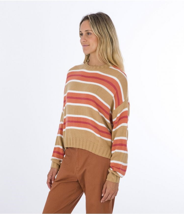 Hurley Pullover Morgan Kaffee Streifen | 15PCSIREL