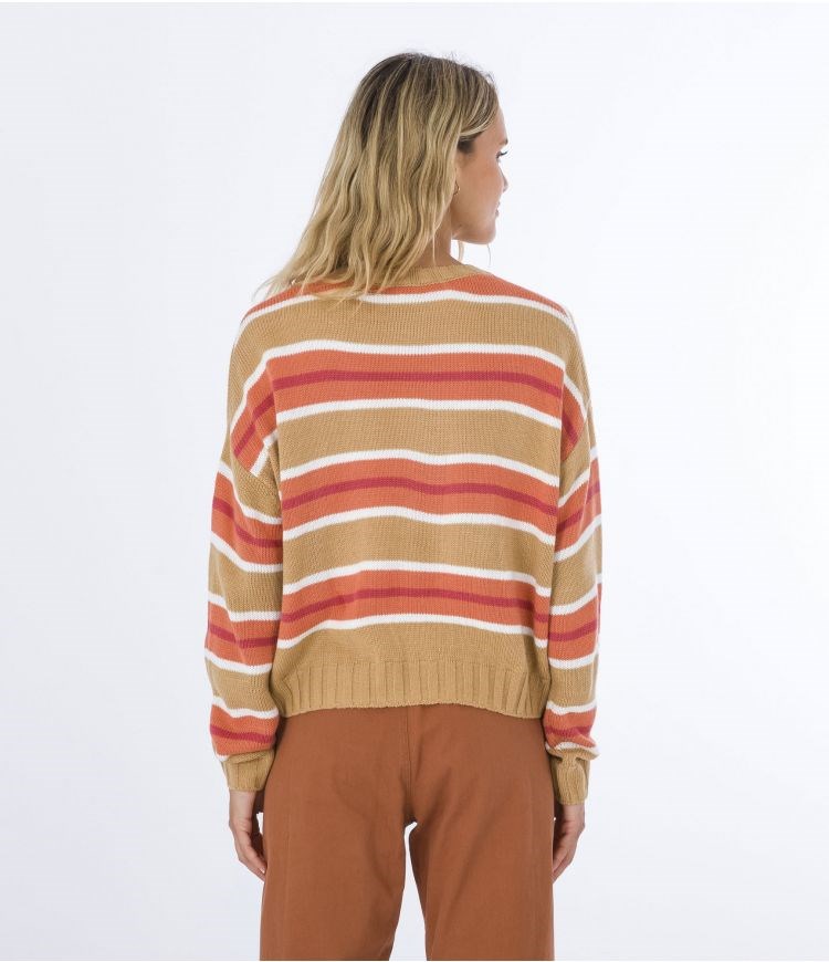 Hurley Pullover Morgan Kaffee Streifen | 15PCSIREL