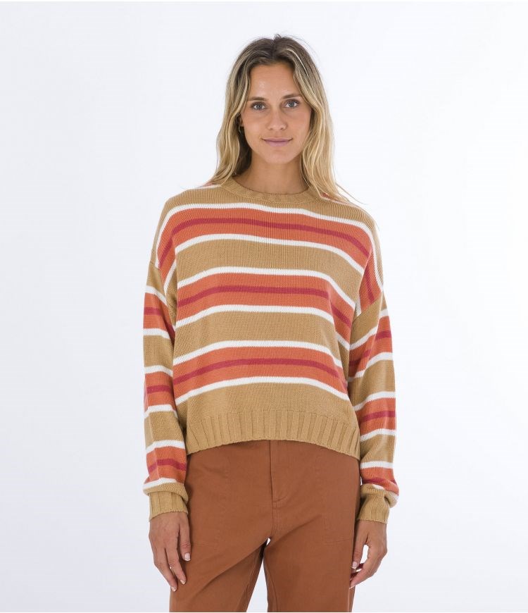 Hurley Pullover Morgan Kaffee Streifen | 15PCSIREL