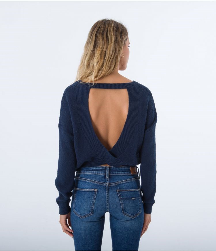 Hurley Pullover Overlap Back Indigo | 89MPQXOYL