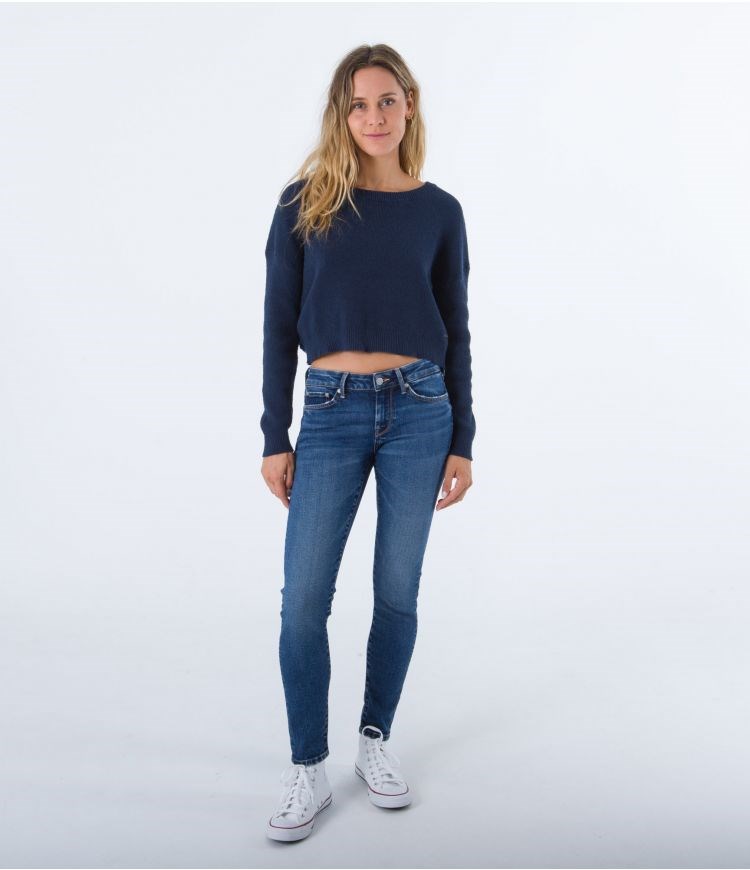Hurley Pullover Overlap Back Indigo | 89MPQXOYL