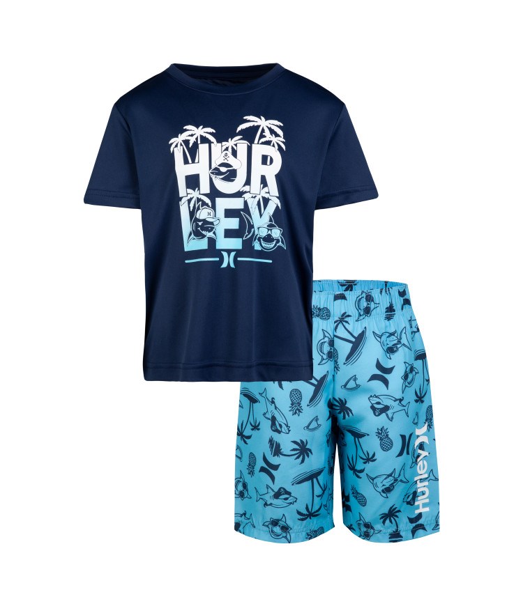 Hurley Set 2 Pieces Boy - Hrlb Shark Paradise Blau | 51XDUMFTP