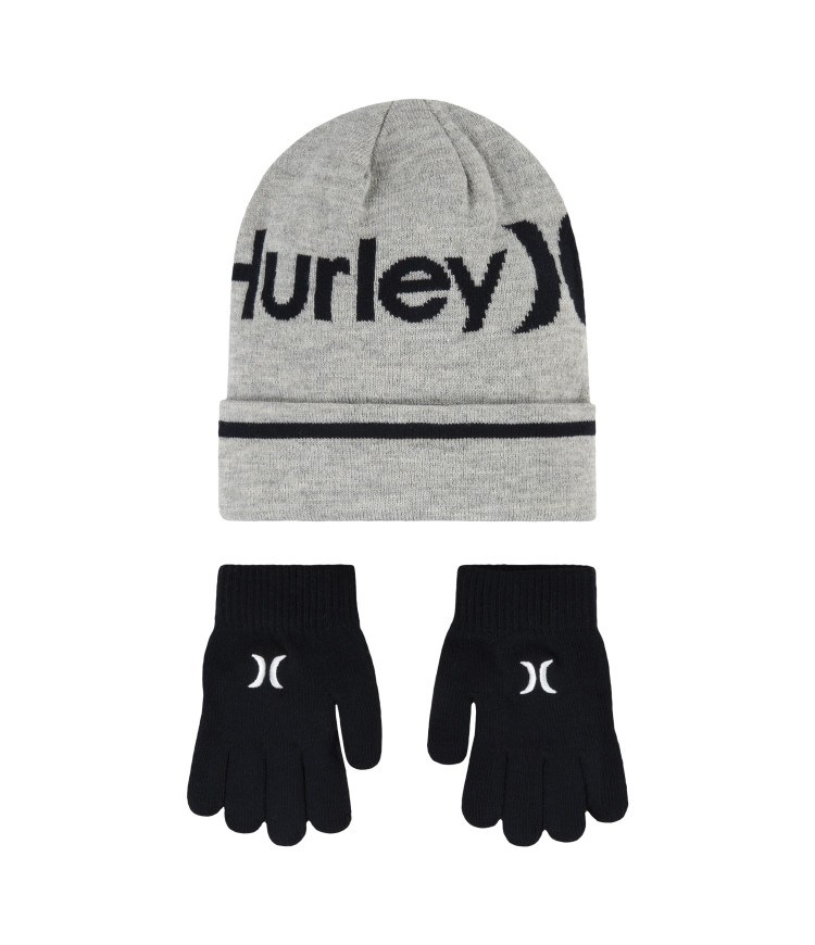 Hurley Set Beanie & Gloves Boy - Pom Grau | 54WYBTZOK