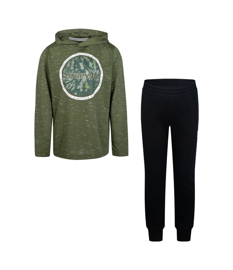 Hurley Set Hoodie & Jogger Boy - Cloud Slub Army | 39EXGWLYA