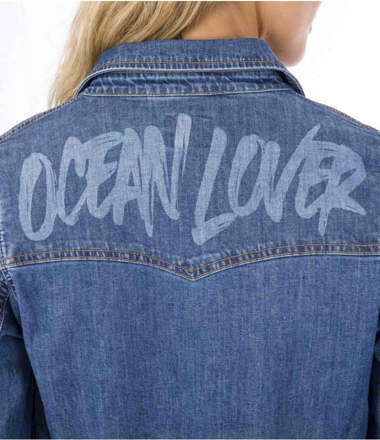 Hurley Shirt Denim Oceancare Birdie Denim22 | 08AISEPQC