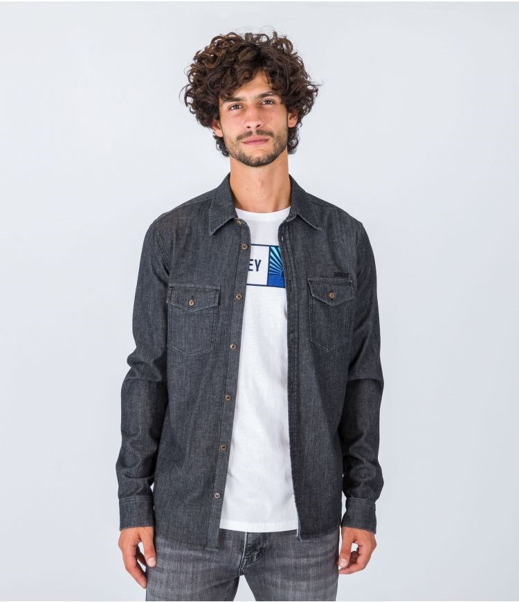 Hurley Shirt Denim Oceancare Dollie Schwarz | 87NJCOTKI